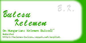 bulcsu kelemen business card